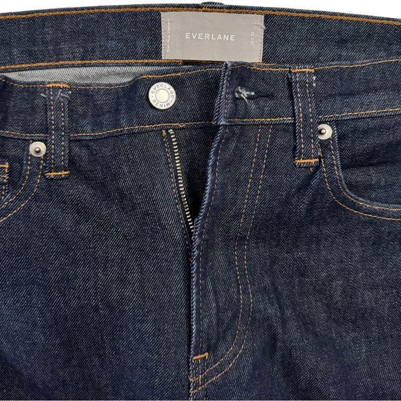 Everlane High Rise Straight Leg Rigid Dark Blue Wash Jeans Denim 30 30x32 - Picture 13 of 15